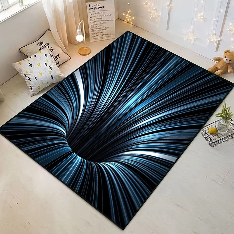 1pc 3D Vision Vortex Carpet Living Room Bedroom Floor Mat Doorway Decor Rugs Creative Three Dimensional Large Area Floor Mats Home Decoration