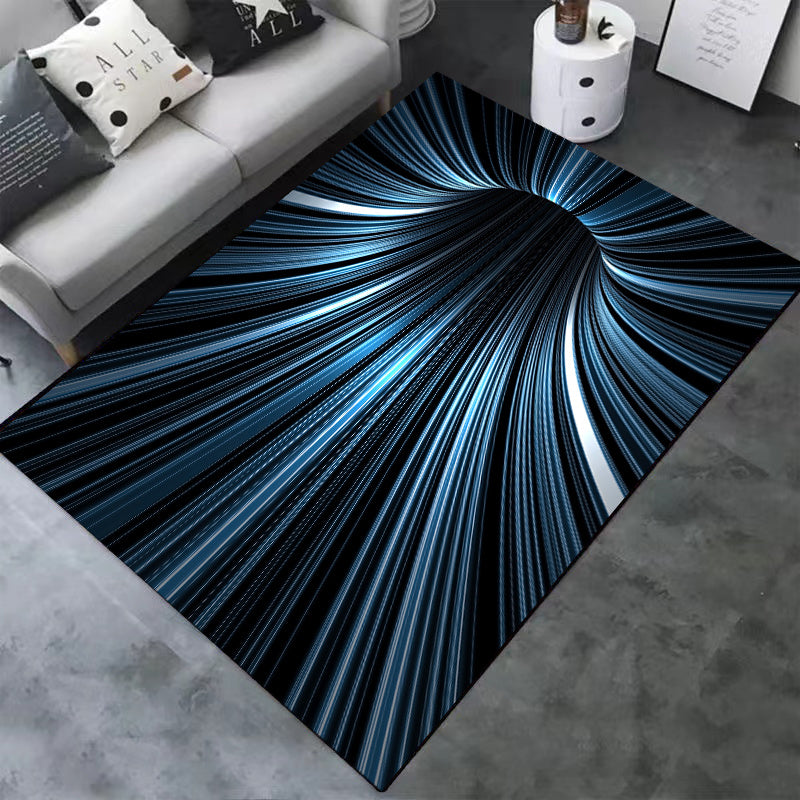 1pc 3D Vision Vortex Carpet Living Room Bedroom Floor Mat Doorway Decor Rugs Creative Three Dimensional Large Area Floor Mats Home Decoration