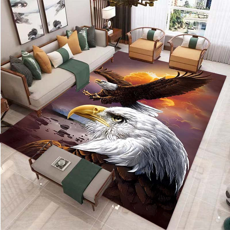 1pc, 3D Print Great Eagle Pattern Carpet, Rectangle Stain Resistant Water-resistant Non Slip Area Rug, Suitable For Home Living Room Bedroom Kitchen Bedroom Door Mat