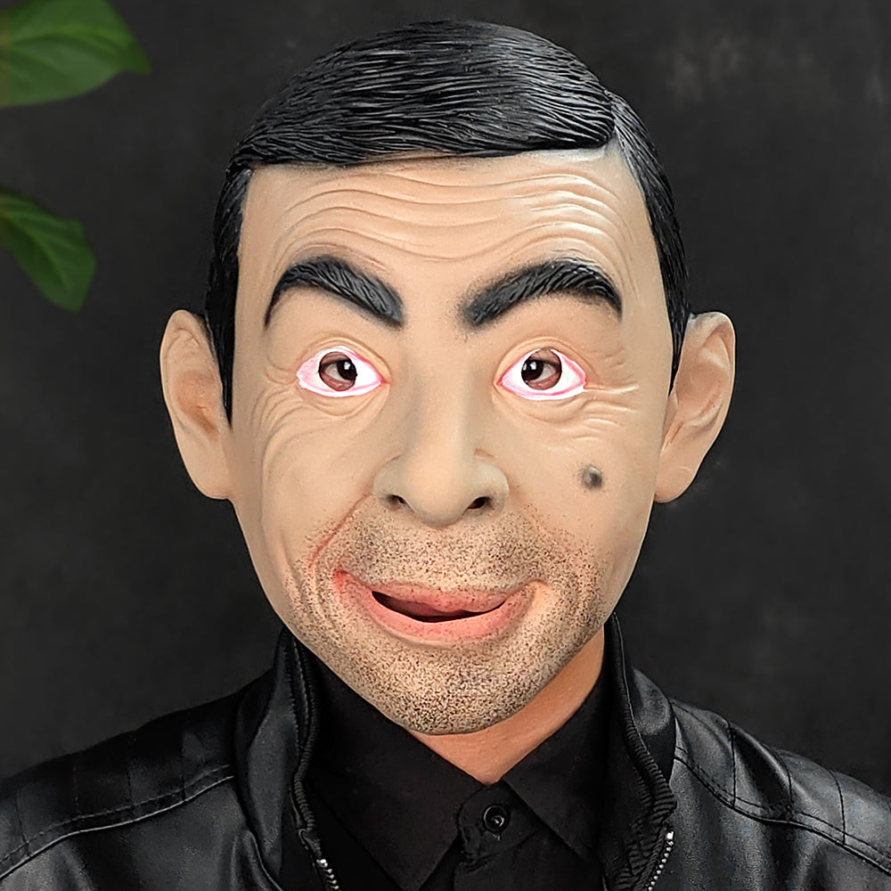 Premium Latex Mr. Bean Costume Mask - Realistic, Breathable & Comfortable for Halloween, Parties & Pranks - Fits Most Adults