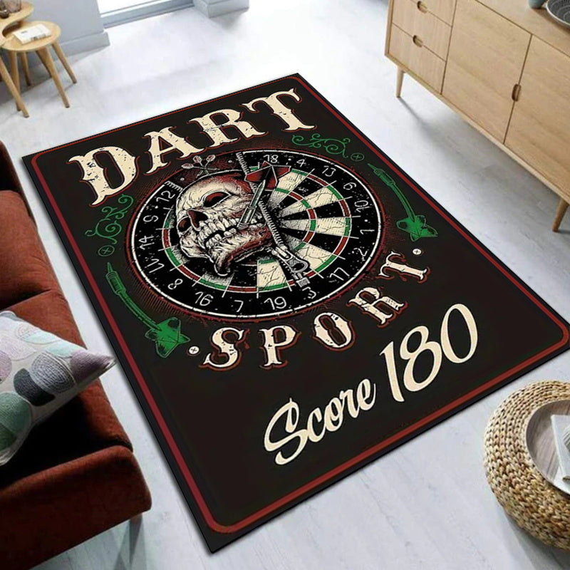 Classic 3D Dart Print Area Rug - Non-Slip, Machine Washable Polyester Carpet for Living Room, Bedroom, Kitchen & Game Area - Perfect Home Decor Gift