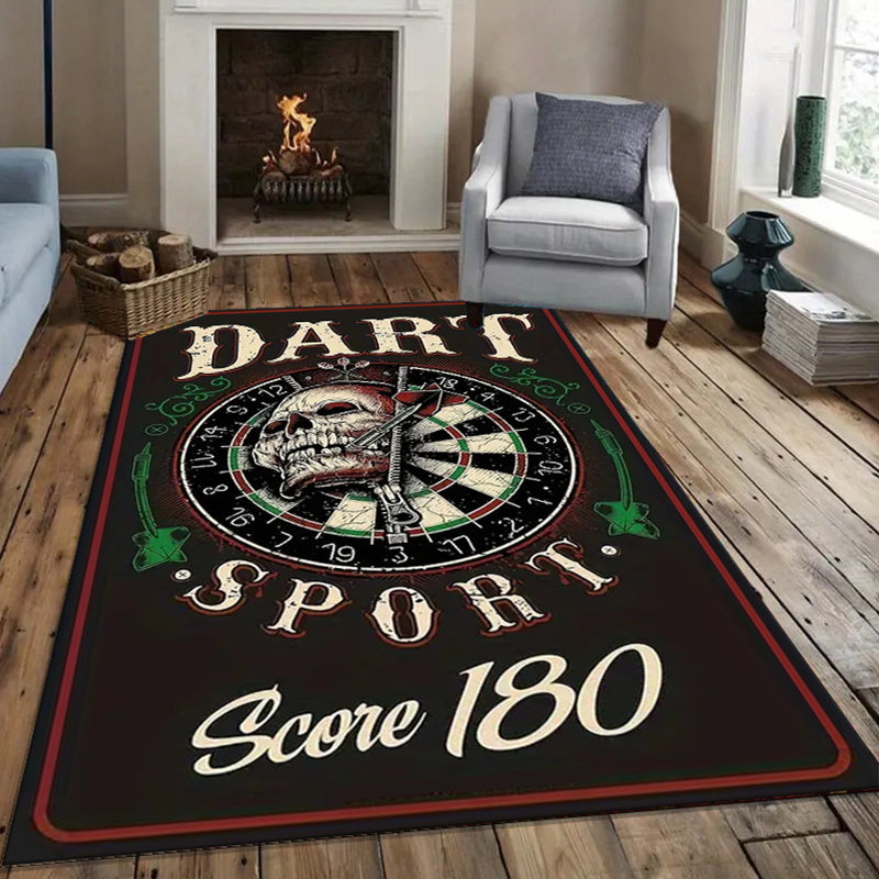 Classic 3D Dart Print Area Rug - Non-Slip, Machine Washable Polyester Carpet for Living Room, Bedroom, Kitchen & Game Area - Perfect Home Decor Gift