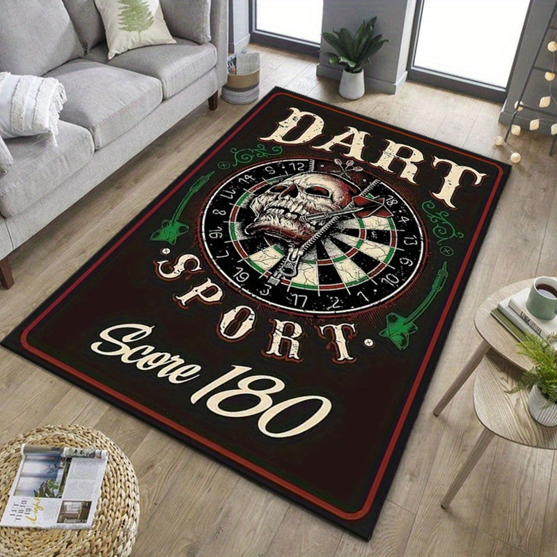 Classic 3D Dart Print Area Rug - Non-Slip, Machine Washable Polyester Carpet for Living Room, Bedroom, Kitchen & Game Area - Perfect Home Decor Gift