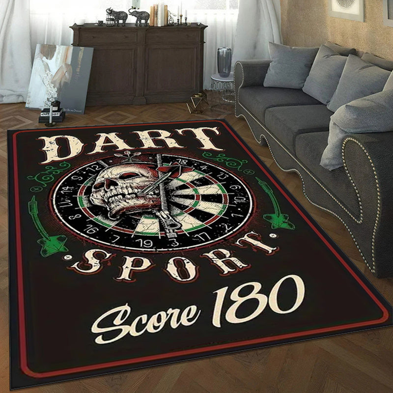 Classic 3D Dart Print Area Rug - Non-Slip, Machine Washable Polyester Carpet for Living Room, Bedroom, Kitchen & Game Area - Perfect Home Decor Gift