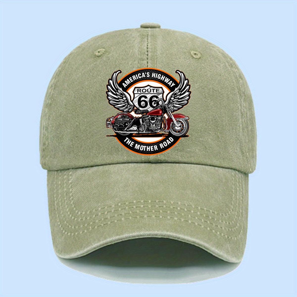 Vintage Baseball Cap "Route 66" - Stylische Kopfbedeckung für Biker und Abenteurer