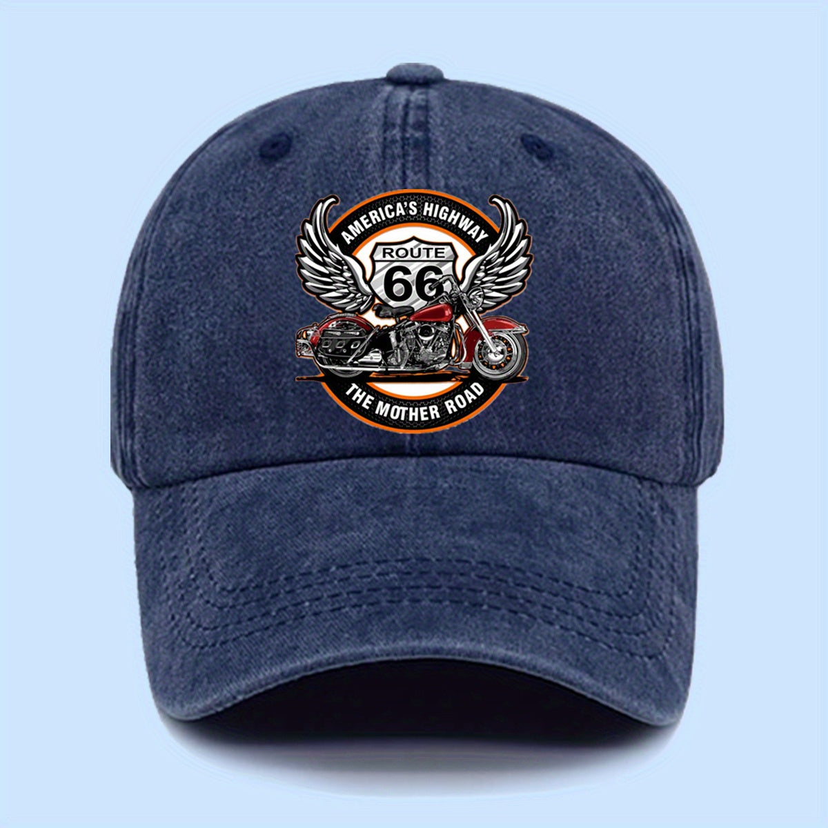 Vintage Baseball Cap "Route 66" - Stylische Kopfbedeckung für Biker und Abenteurer