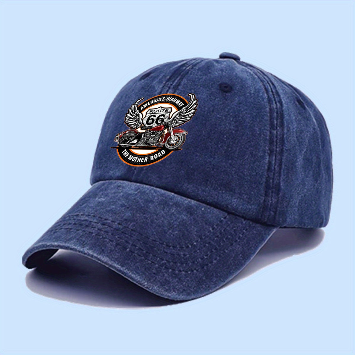 Vintage Baseball Cap "Route 66" - Stylische Kopfbedeckung für Biker und Abenteurer