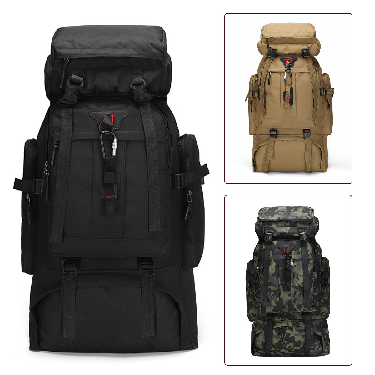 80L Large Capacity Multi-Function Backpack Hiking Backpack Sports Camping Outdoor Hiking Backpack Travel Backpack Bag