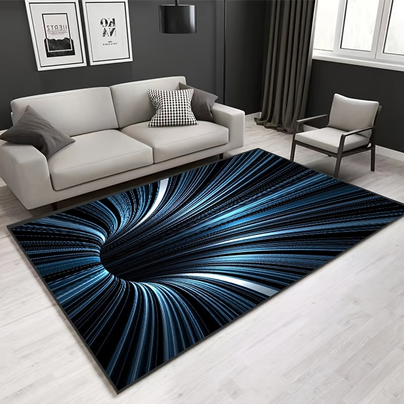 1pc 3D Vision Vortex Carpet Living Room Bedroom Floor Mat Doorway Decor Rugs Creative Three Dimensional Large Area Floor Mats Home Decoration