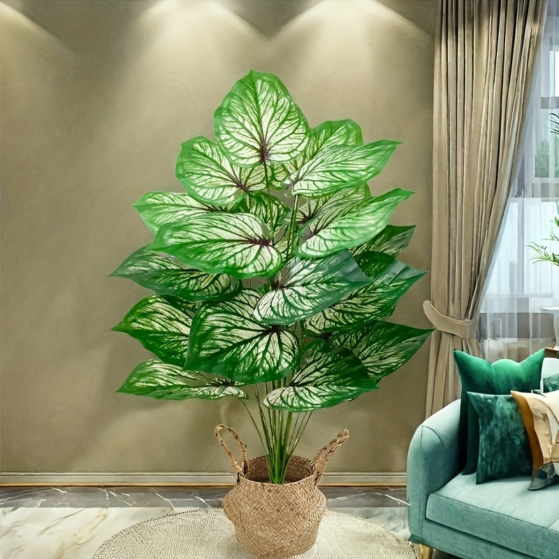 1 Large Artificial Monstera Plant - Nordic Green, Perfect for All Seasons & Occasions like Weddings, Gardens, Photography, Housewarming Gifts - Ideal for Anniversaries, Easter, Mother's Day, St. Patrick's Day, Valentine's Day