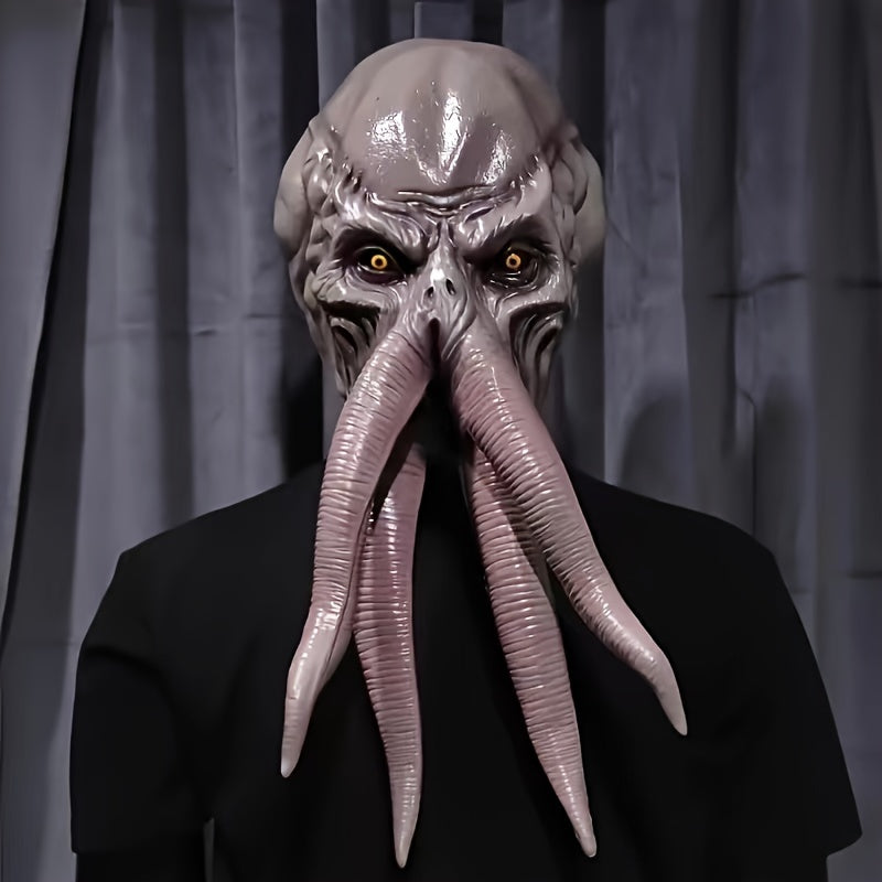 Baldur's Gate 3 Inspired Latex Demon Mask - Handwashable, Street Style Halloween Accessory