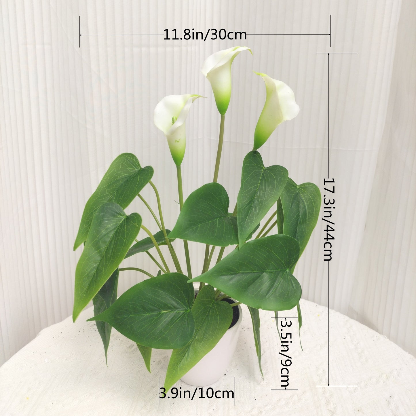 Calla Lily Artificial Plant in White Pot: Contemporary Style, Plastic Material, Suitable for Home, Office, Indoor/Outdoor Decorations - 52.83 cm (Orange Artificial Flowers)