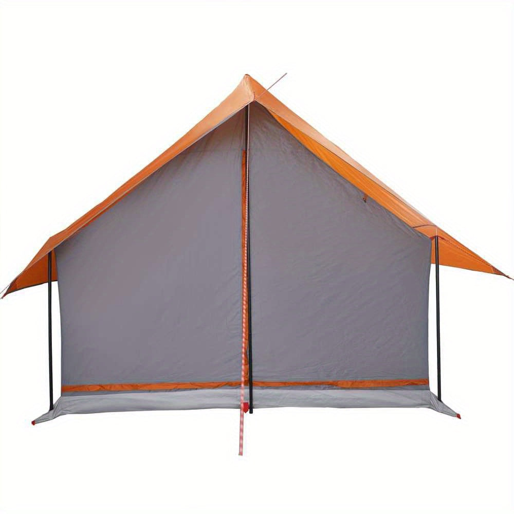 Camping tent for 5 people, grey and orange, waterproof