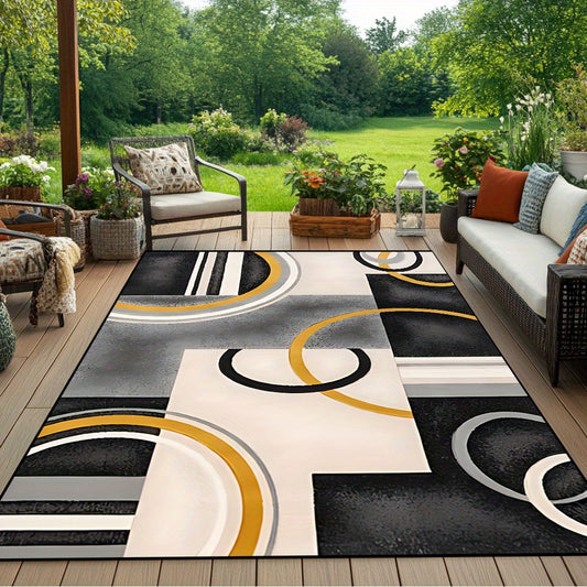 1pc Modern Abstract Geometric 3D Textured Pattern Area Rugs, Stain Resistant And Washable Floor Mat, Used for Living Rooms, Kitchens, Dining Rooms, Offices, Balconies, Large Area Carpet, Beautiful Room Decoration, Home Decora