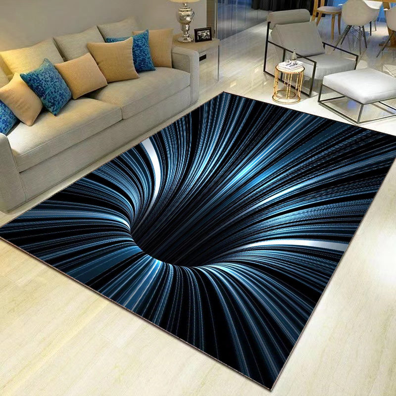 1pc 3D Vision Vortex Carpet Living Room Bedroom Floor Mat Doorway Decor Rugs Creative Three Dimensional Large Area Floor Mats Home Decoration