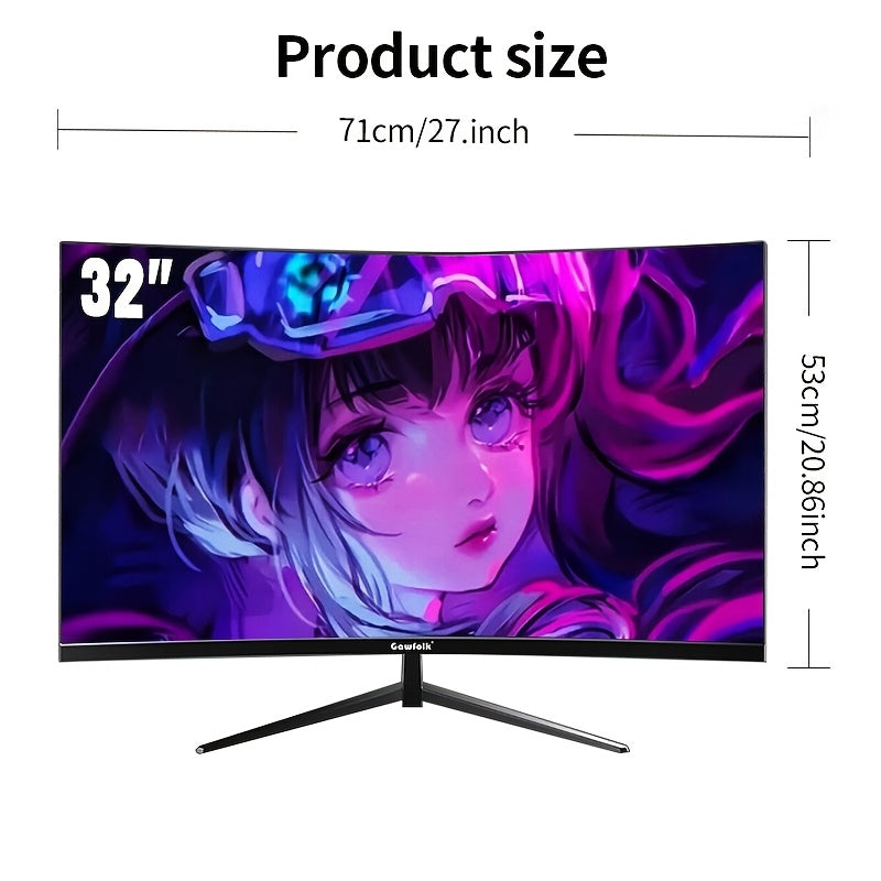 GAWFOLK 32 Zoll Curved Gaming Monitor - 240Hz für ultraschnelles Gameplay