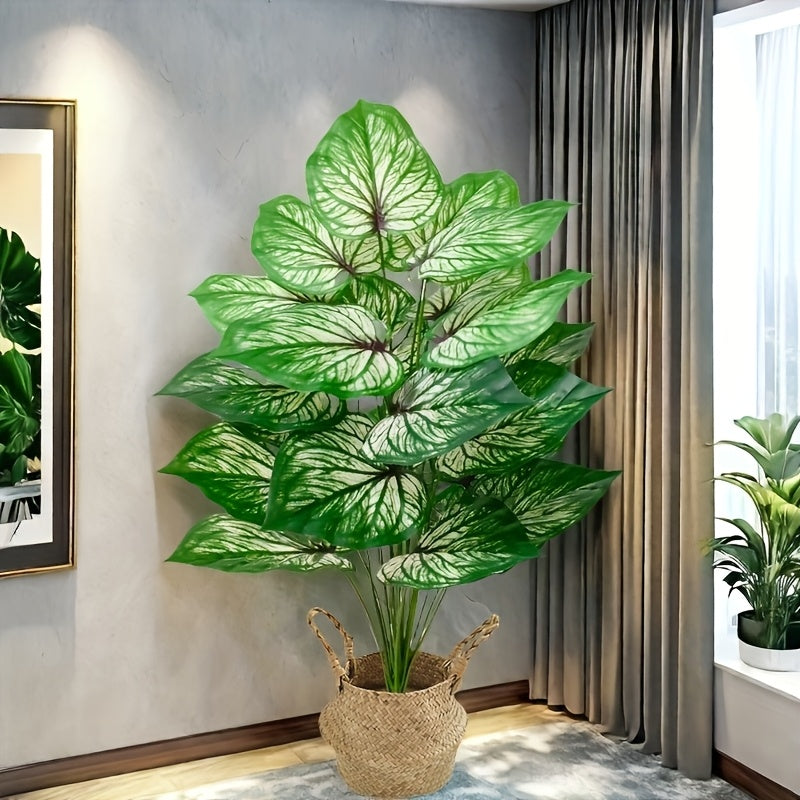 1 Large Artificial Monstera Plant - Nordic Green, Perfect for All Seasons & Occasions like Weddings, Gardens, Photography, Housewarming Gifts - Ideal for Anniversaries, Easter, Mother's Day, St. Patrick's Day, Valentine's Day