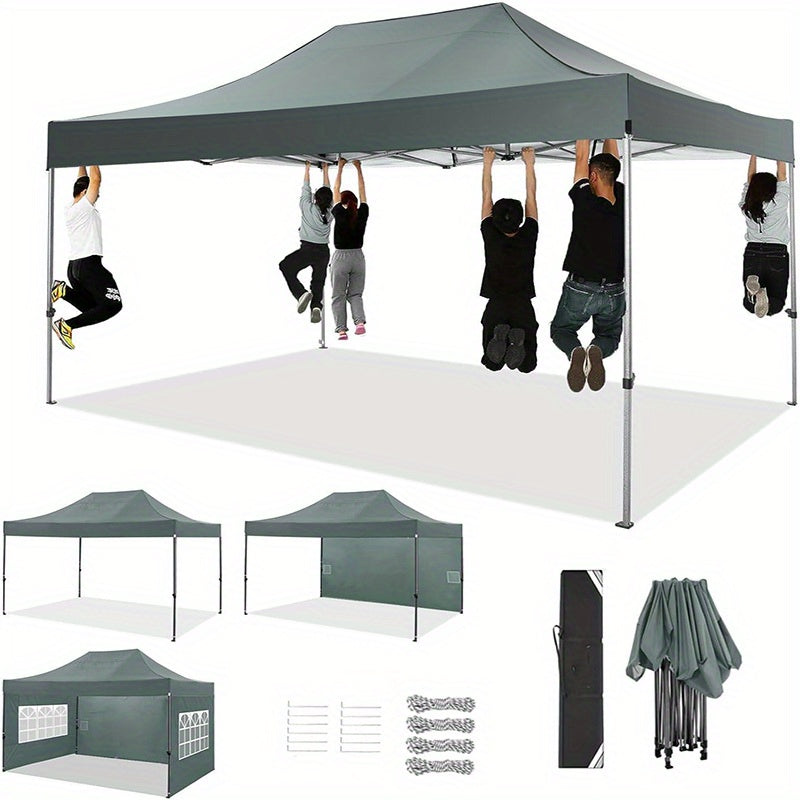 3.05x4.57meter Upgraded Tent, Portable Tent, with 3 Detachable Sidewalls, 3 Adjustable Height, with Bag, Sturdy And Durable, Easy to Install, Perfect for Camping, Family Gatherings, Barbecue Parties, Market Stalls, Halloween,