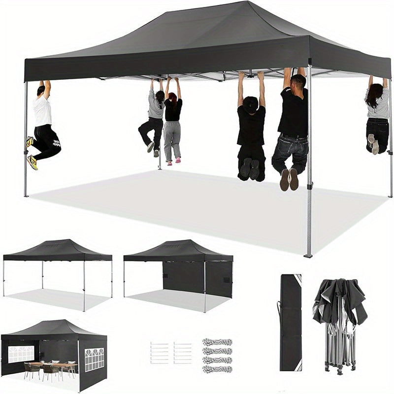 3.05x4.57meter Upgraded Tent, Portable Tent, with 3 Detachable Sidewalls, 3 Adjustable Height, with Bag, Sturdy And Durable, Easy to Install, Perfect for Camping, Family Gatherings, Barbecue Parties, Market Stalls, Halloween,