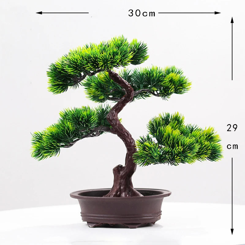 Artificial Plants Beauty Pine Faux Phoenix Pine Tree Potted Plant Lifelike Bonsai Office DIY Decorative Festival Gift Home Decor