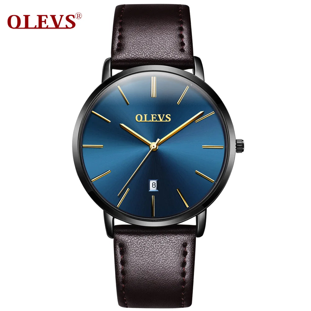 Olevs Herren uhren Top Marke Luxus wasserdichte ultra dünne Datums uhr männliches Stahl armband klassische Quarzuhr Herren Business uhren