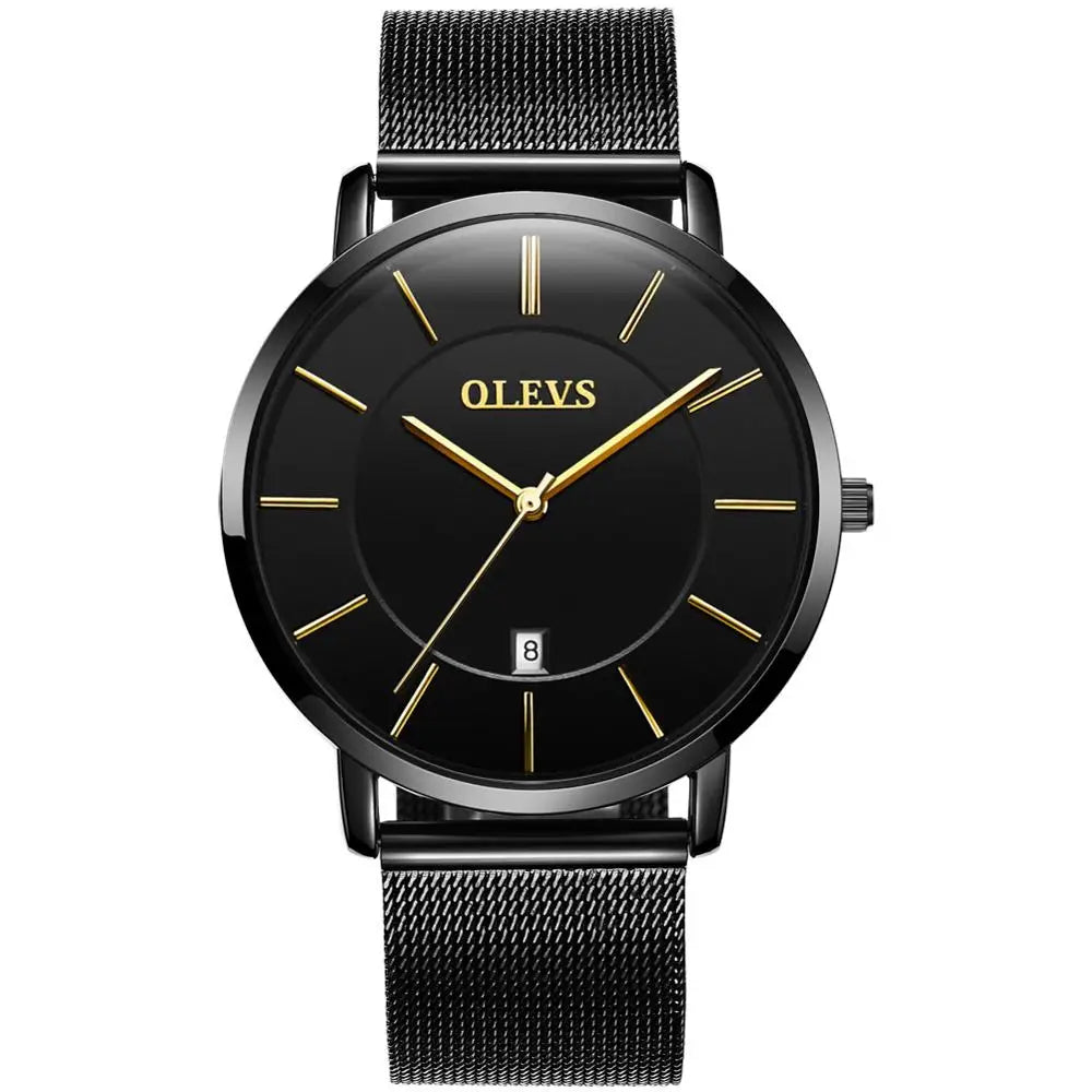 Olevs Herren uhren Top Marke Luxus wasserdichte ultra dünne Datums uhr männliches Stahl armband klassische Quarzuhr Herren Business uhren