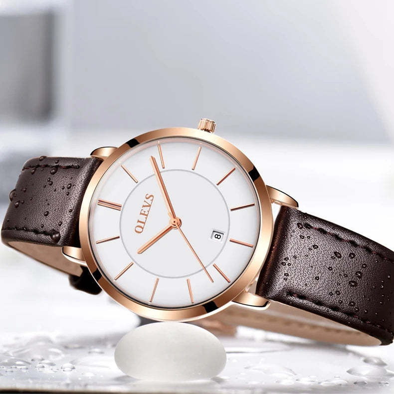 Olevs Uhren für Frauen Quarz wasserdichte Uhr Luxus Damen uhr Edelstahl Rose Gold Set Geschenk box