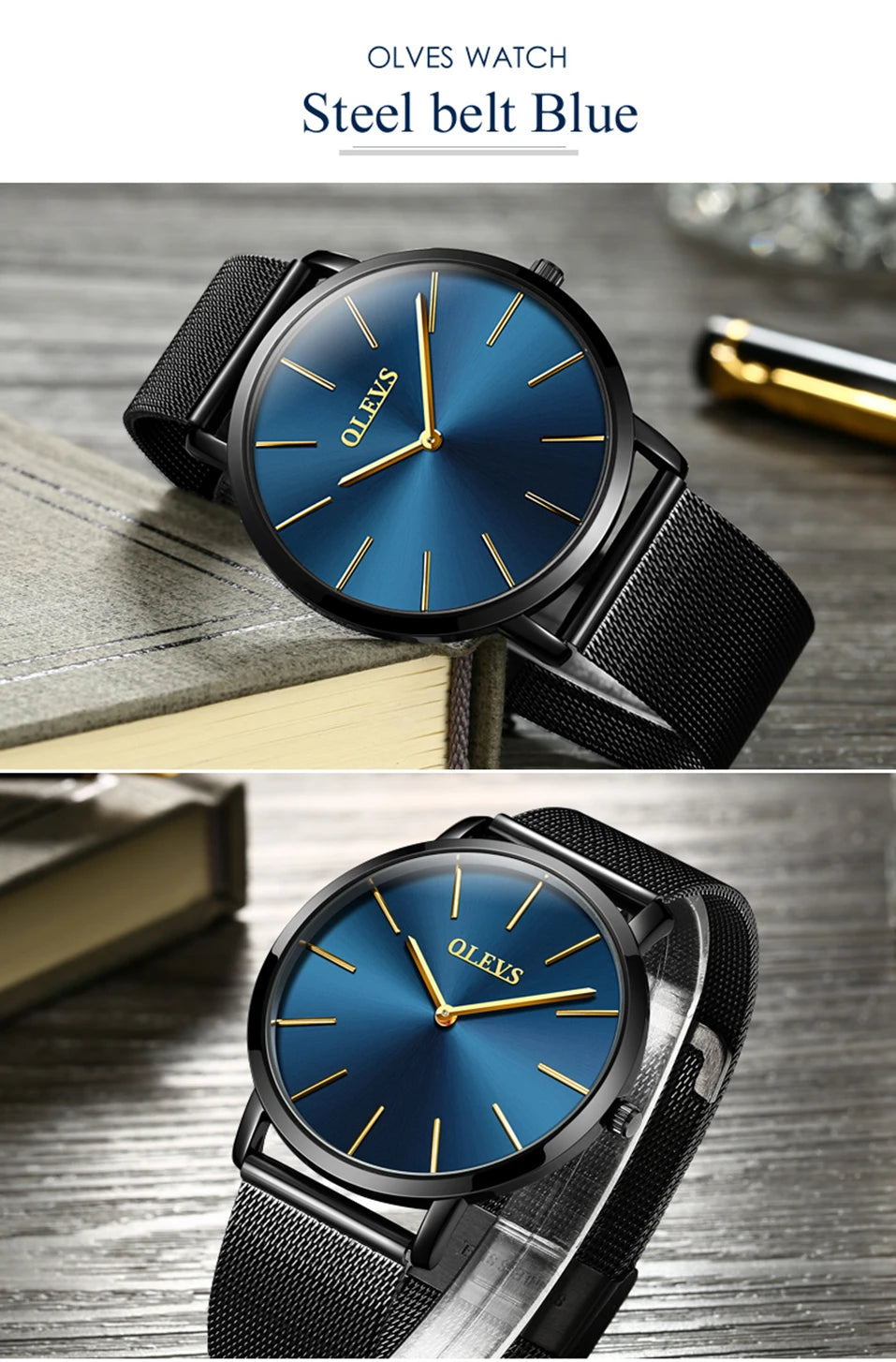 Olevs Herren uhren Top Marke Luxus wasserdichte ultra dünne Datums uhr männliches Stahl armband klassische Quarzuhr Herren Business uhren