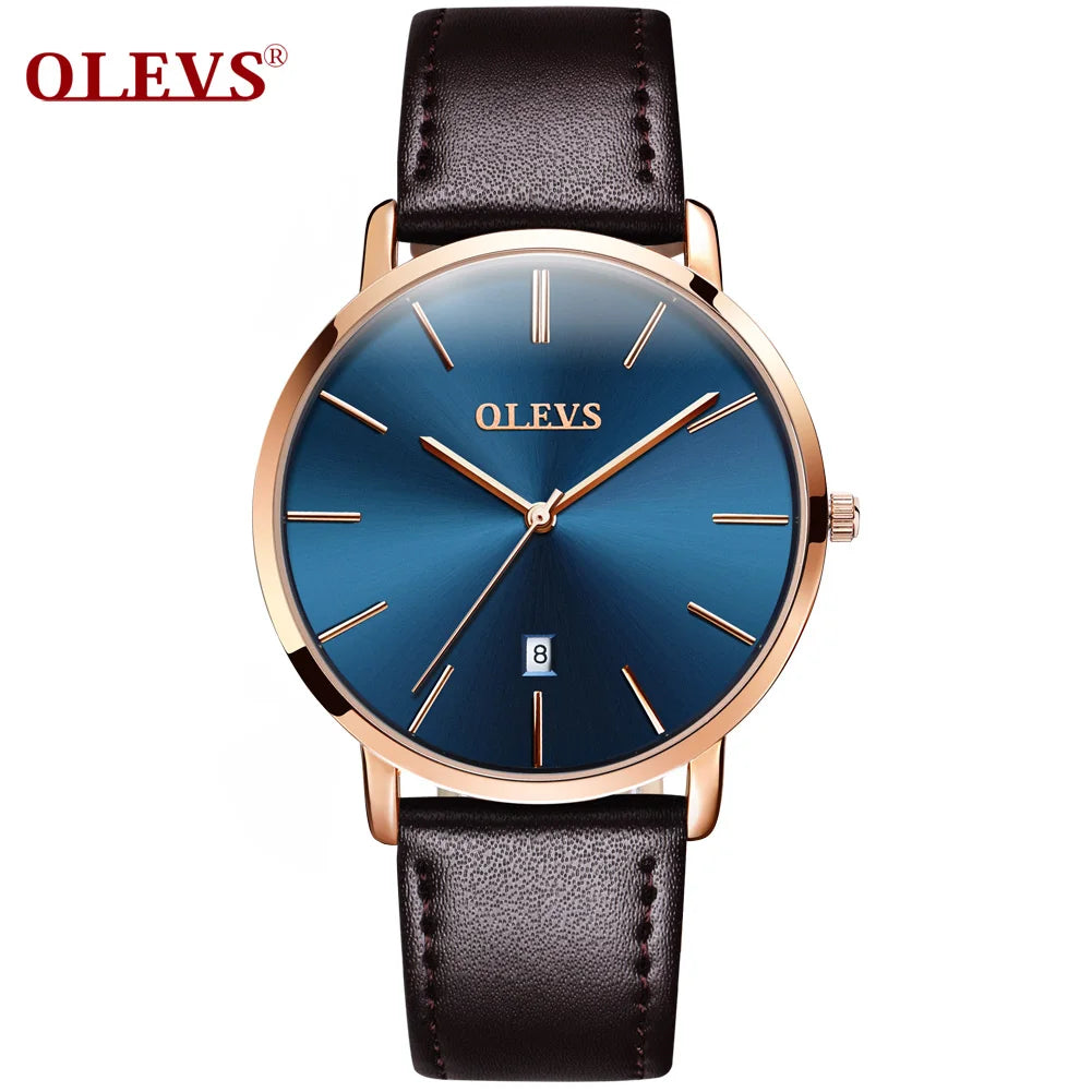 Olevs Herren uhren Top Marke Luxus wasserdichte ultra dünne Datums uhr männliches Stahl armband klassische Quarzuhr Herren Business uhren