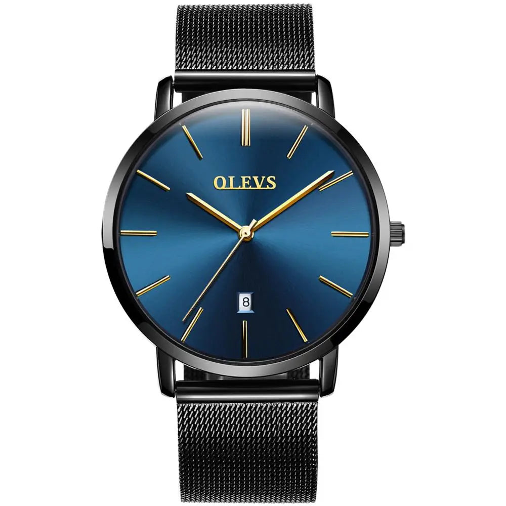 Olevs Herren uhren Top Marke Luxus wasserdichte ultra dünne Datums uhr männliches Stahl armband klassische Quarzuhr Herren Business uhren