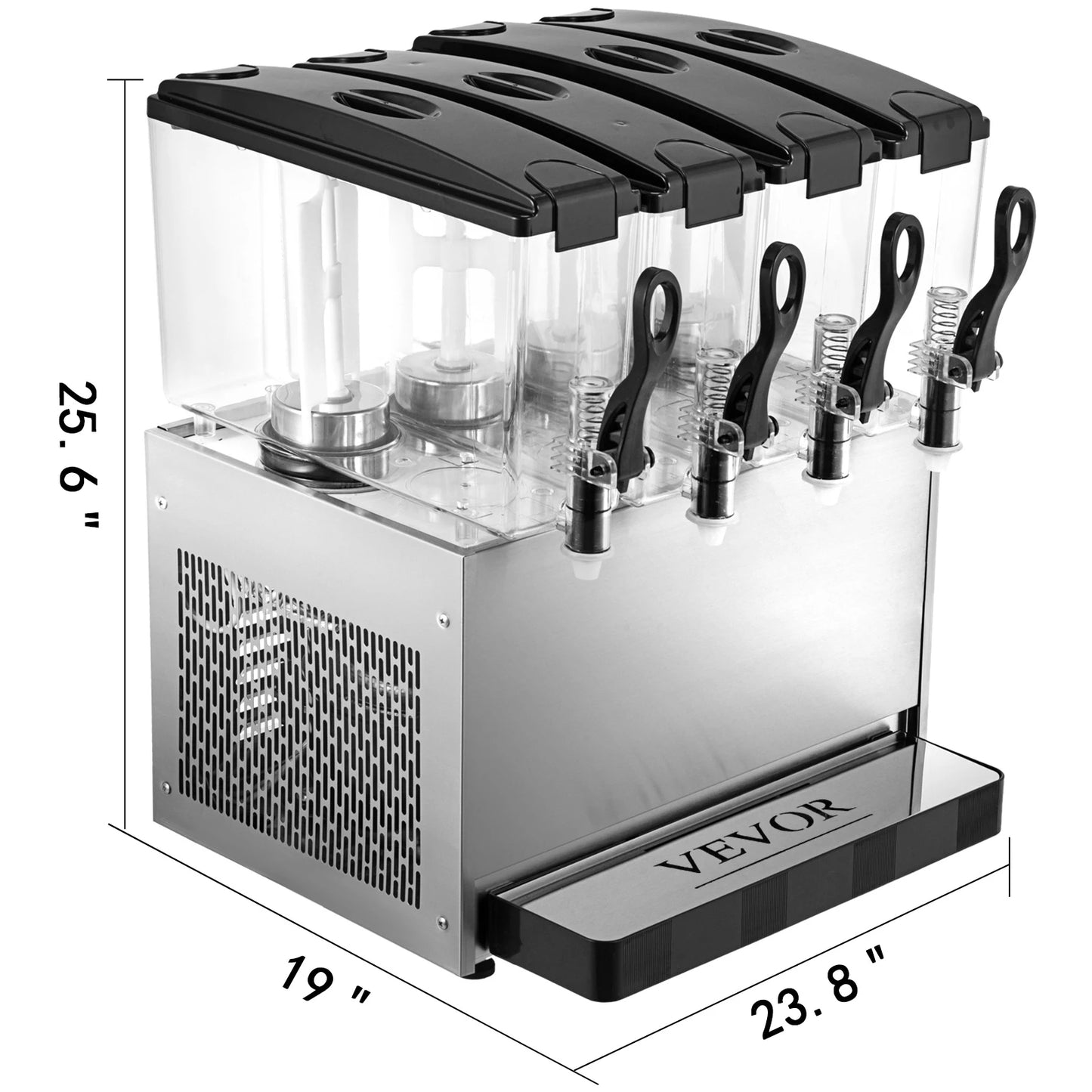 VEVOR 24L 36L 48L Getränkespender Kalt-/Heißgetränk Granit Maschine Slushy Maker für Saft Milchshake Kaffee Soda Gewerbliche Nutzung