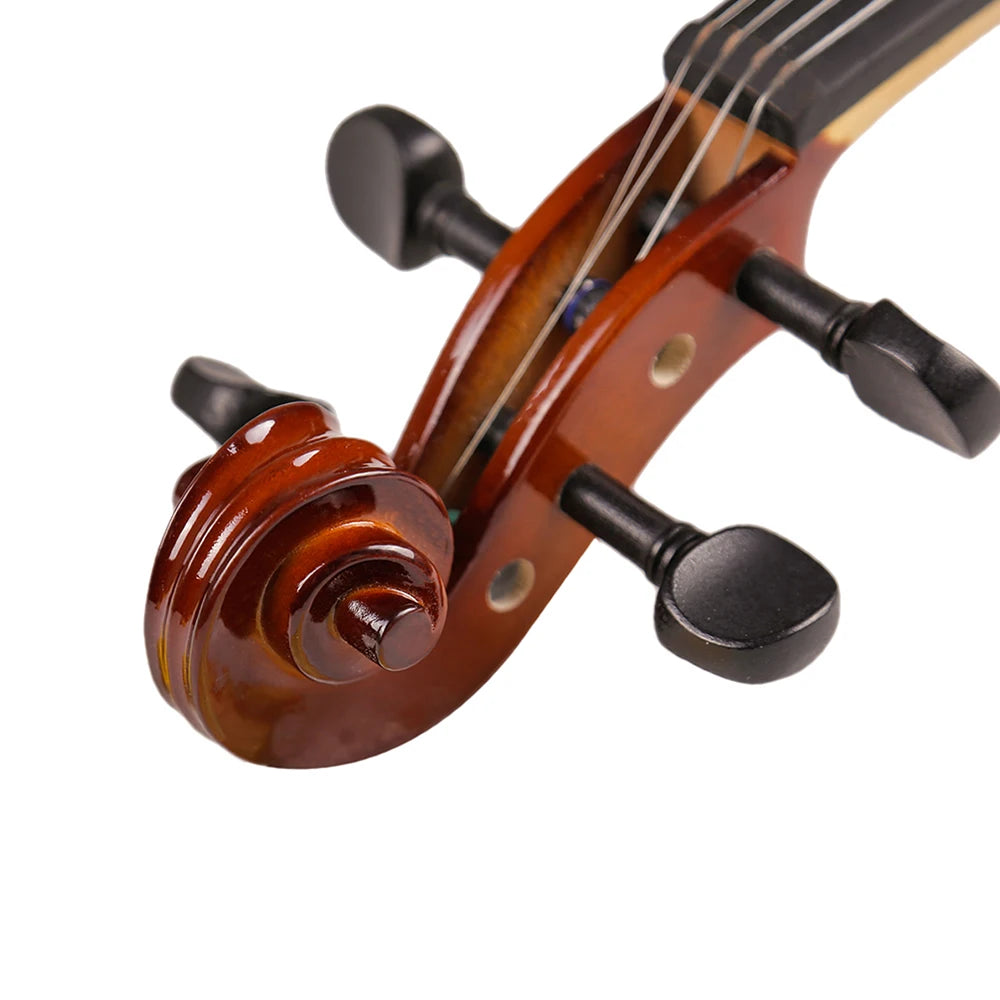 Geschenk für Weihnachten 1/8 1/16 1/10 Größe mit Koffer Bogensaiten Schulterstütze Bass Holz Violine für Kinder Studenten Kinder Violine