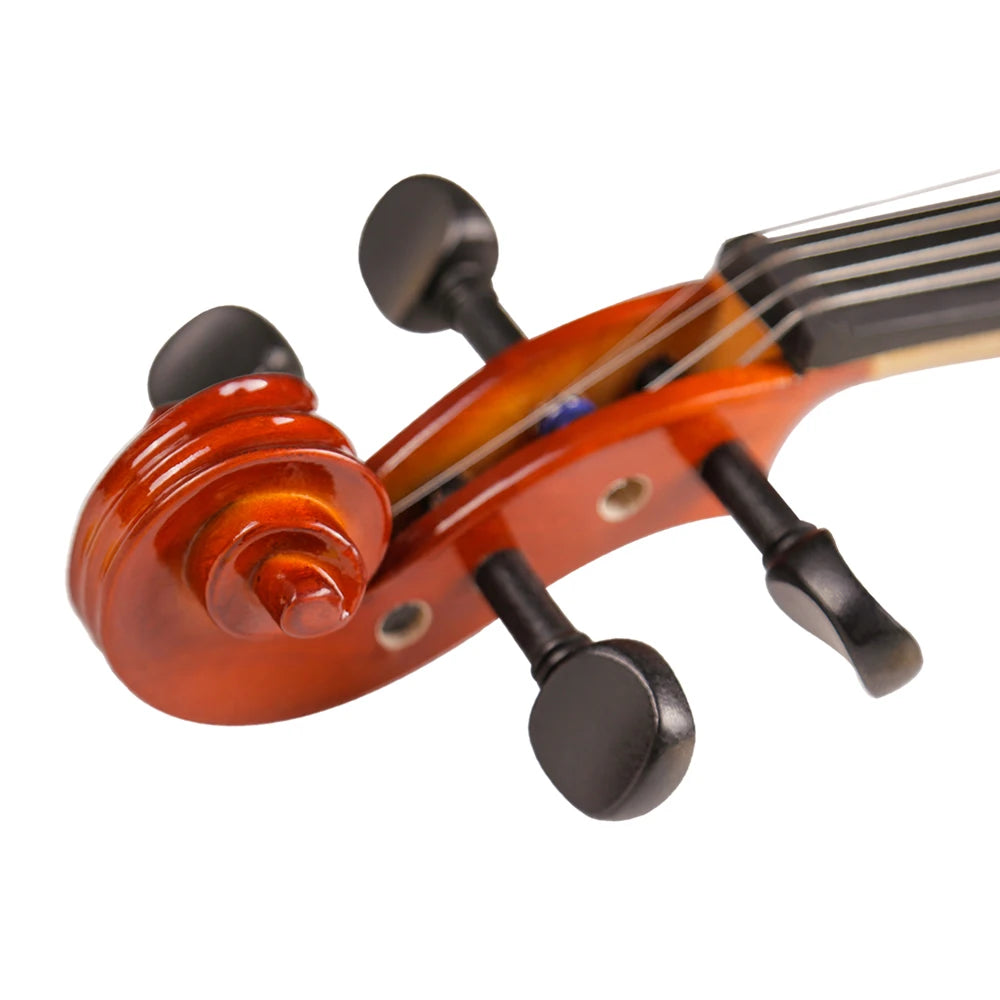 Geschenk für Weihnachten 1/8 1/16 1/10 Größe mit Koffer Bogensaiten Schulterstütze Bass Holz Violine für Kinder Studenten Kinder Violine