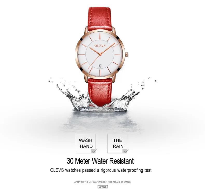 Olevs Uhren für Frauen Quarz wasserdichte Uhr Luxus Damen uhr Edelstahl Rose Gold Set Geschenk box