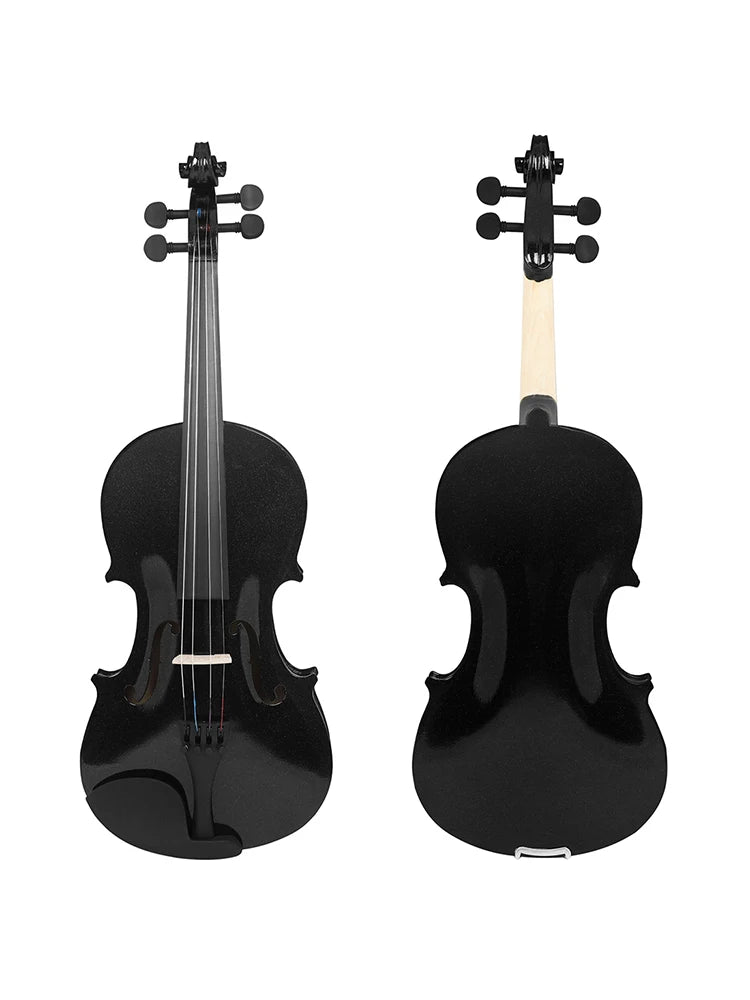 4/4 Erweiterte Schwarze Violine Akustische Massivholz Violino Professionelle Saiteninstrument Violine Mit Bogen Box