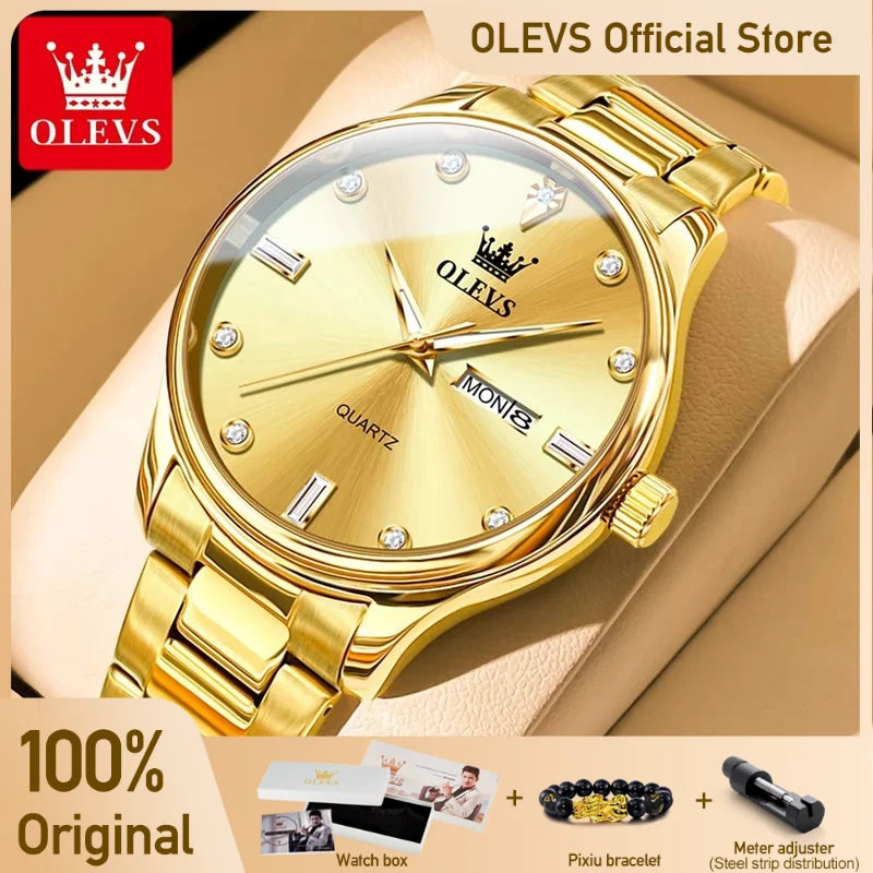 OLEVS 3621 Herrenuhr Original Einfache Marke Quarzuhr Wasserdicht Leuchtende Uhr Für Männer Sport Datum Woche Reloj Herren Geschenke