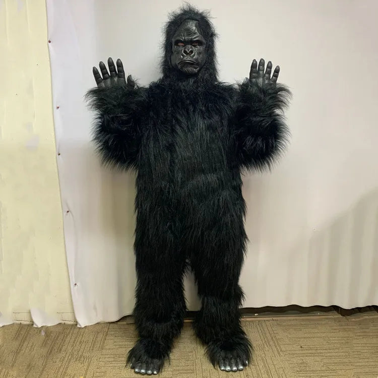 Black Orangutans Cosplay Mascot Costume Monkey Gorilla Ape Simian Monsters Halloween Christmas Festival Adult King Kong Outfit