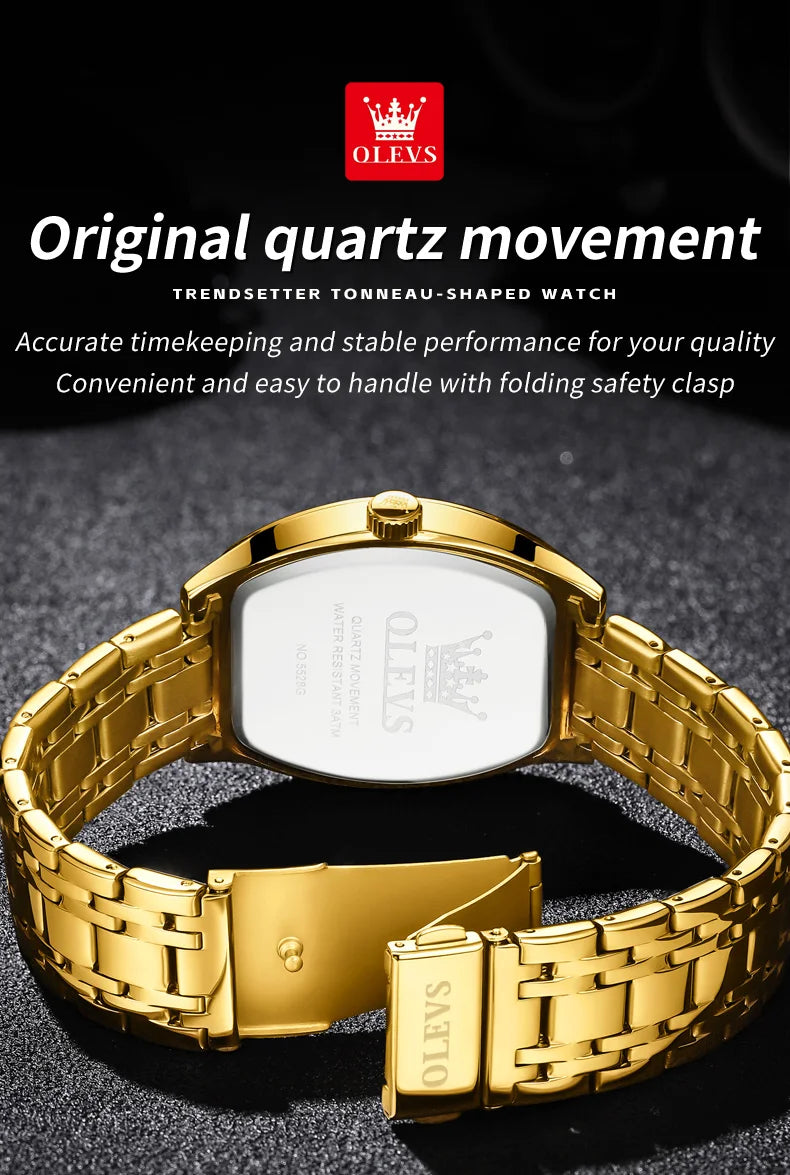 Olevs Herren uhren Luxus Persenning Original Top Marke Quarzuhr für Herren wasserdichte leuchtende Woche Datum männliche Armbanduhr