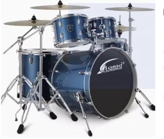 Professionelles Jazz Drums 5 Drum 3 4 Becken-Set R70/80 Becken aus Kupferlegierung Remo Drum Skins Kostenloser Doppelhocker Rutschfestes Pad