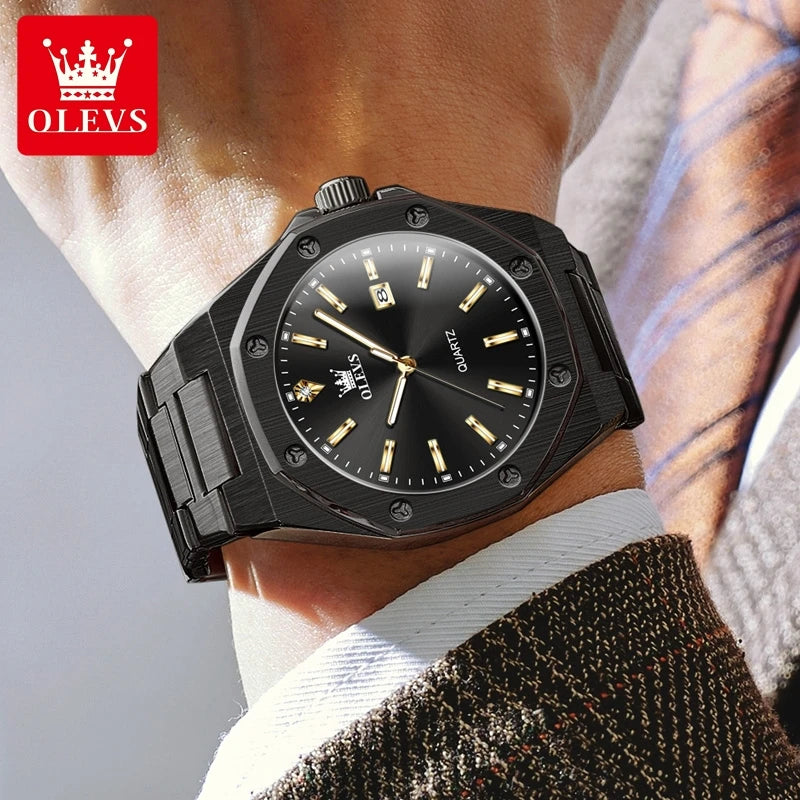 Olevs Uhren für Männer multifunktion ale Chronograph Armbanduhr original wasserdichte leuchtende Quarz Automatik uhr reloj