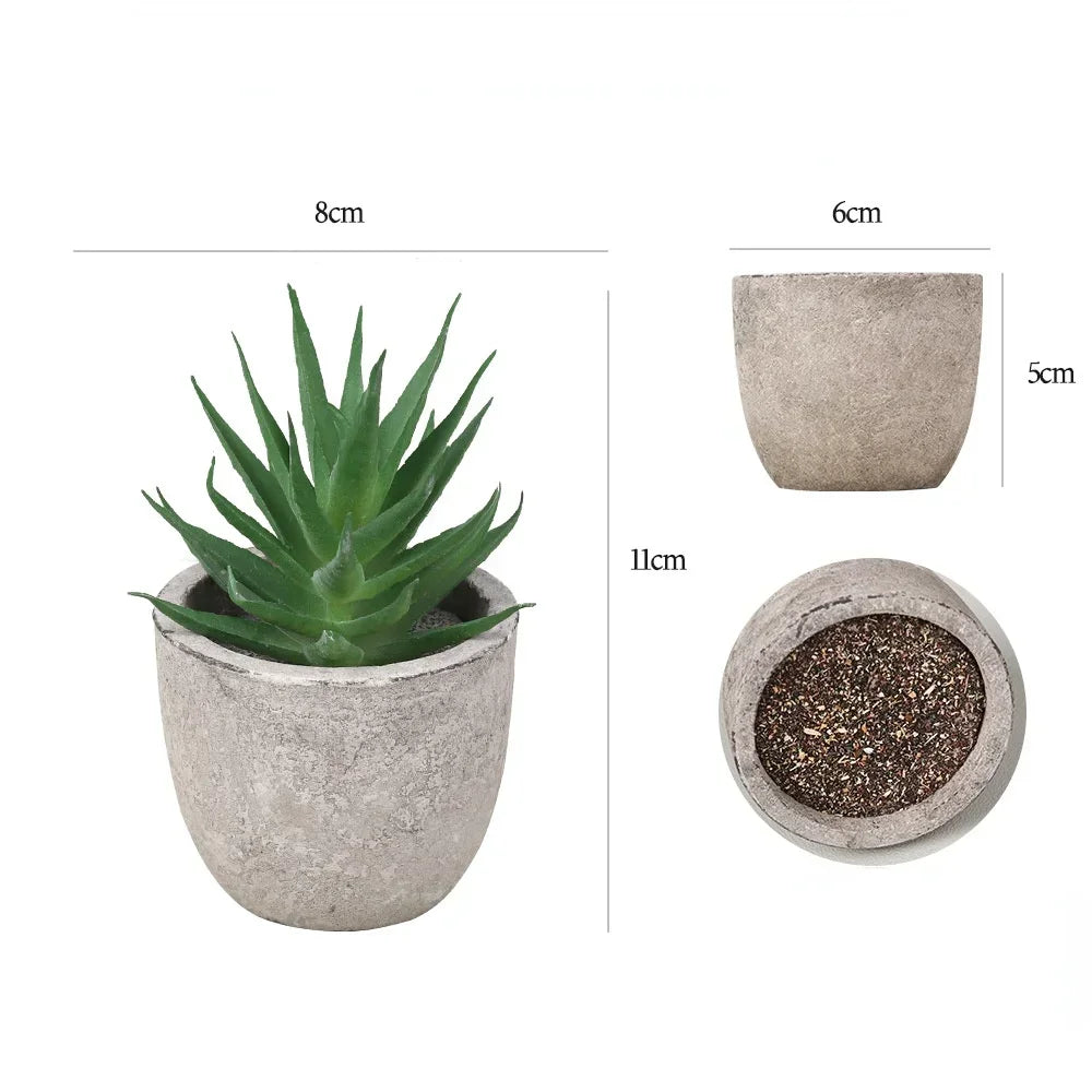 Mini künstliche Aloe Pflanzen Bonsai kleine simulierte Baum Topfpflanzen gefälschte Blumen Büro Tisch Topf Ornamente Hausgarten Dekor