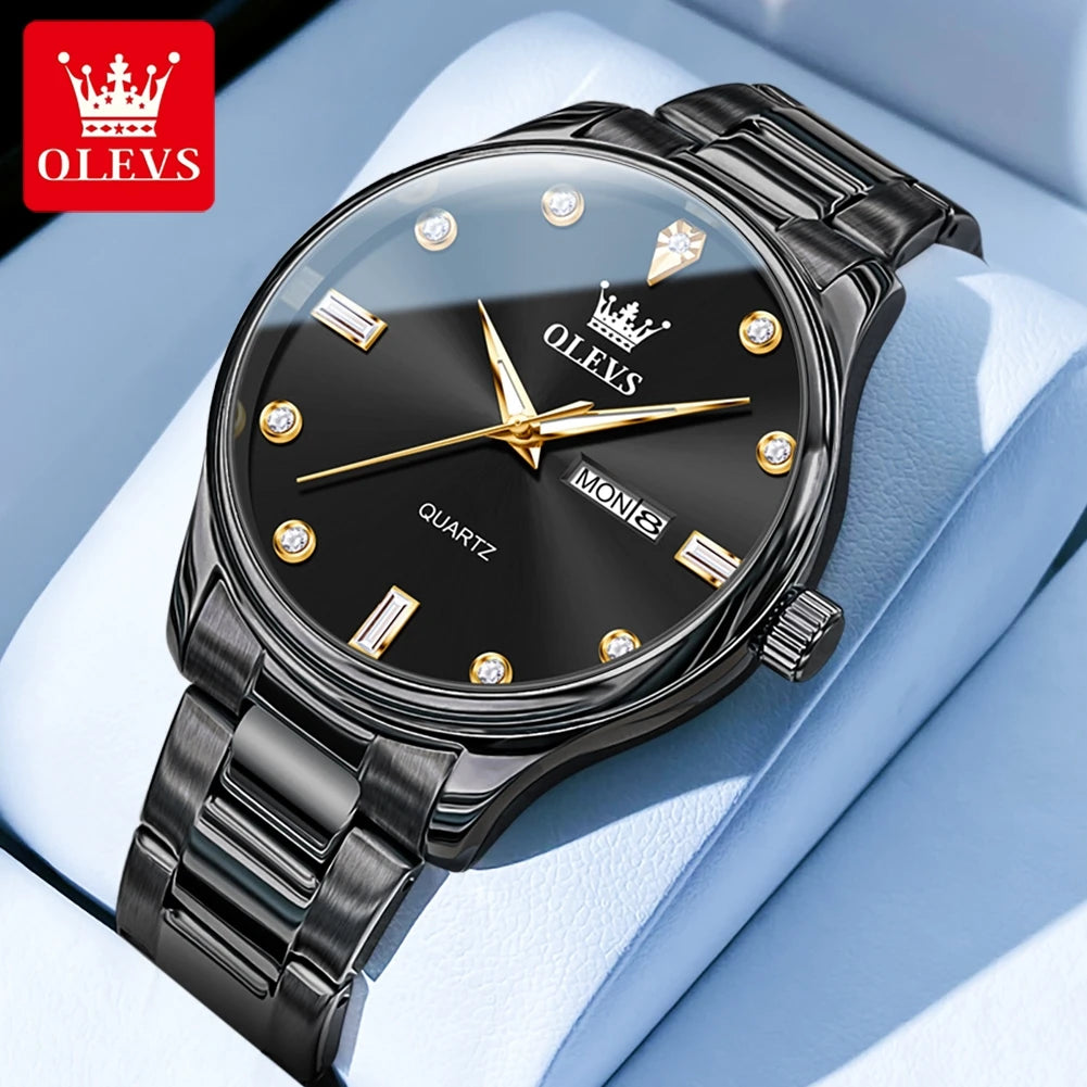 OLEVS 3621 Herrenuhr Original Einfache Marke Quarzuhr Wasserdicht Leuchtende Uhr Für Männer Sport Datum Woche Reloj Herren Geschenke