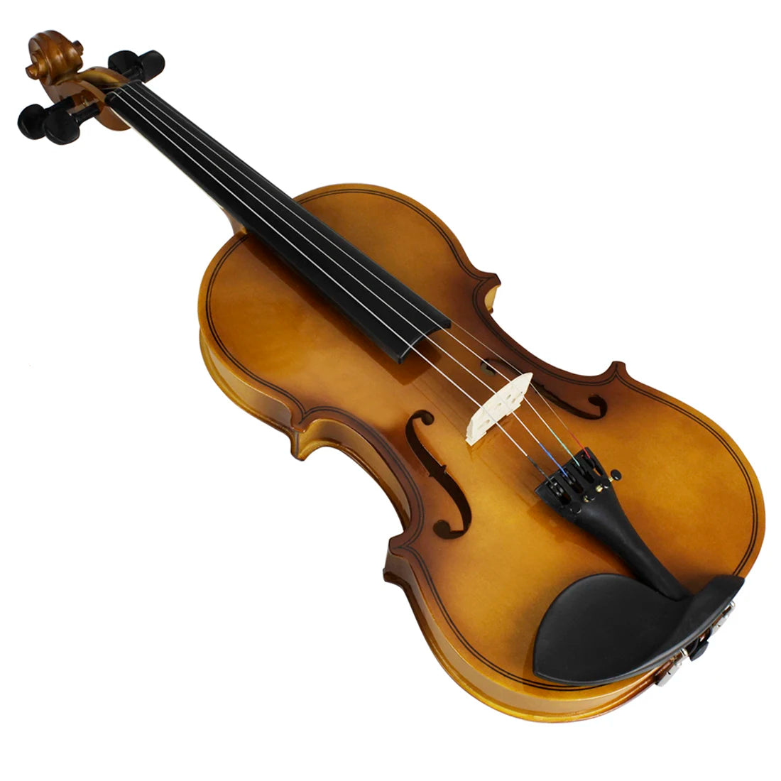 4/4 Akustische Violine im Retro-Stil für Violine, Anfänger mit Bogen / Koffer / Kolophonium