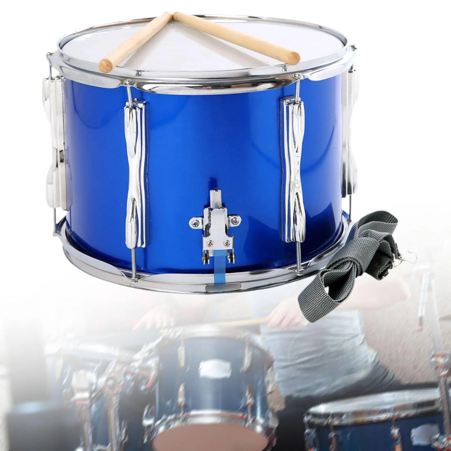 13-Zoll-Snaredrum mit verstellbarem Riemen, professionelles Lernspielzeug, tragbare Musik