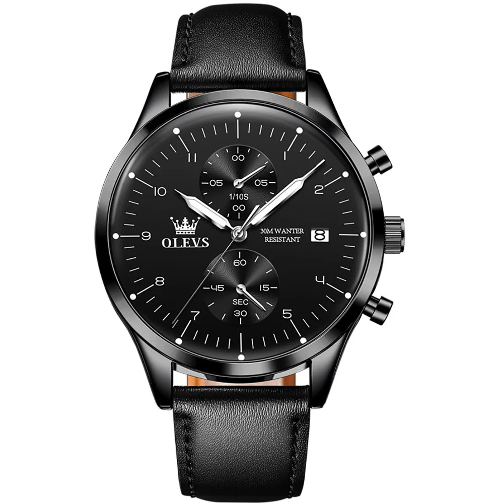 OLEVS Original herren Uhren Top Marke Chronograph Quarz Uhr für Männer Wasserdicht Leucht Datum Männlich Armbanduhr Casual Luxus