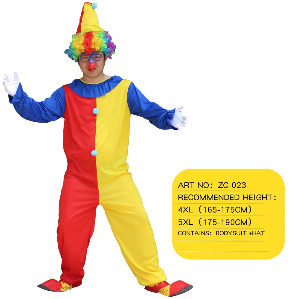 Clown-Kostümset für Erwachsene - Das Komplettpaket für Ihre Party und Strassenkarneval