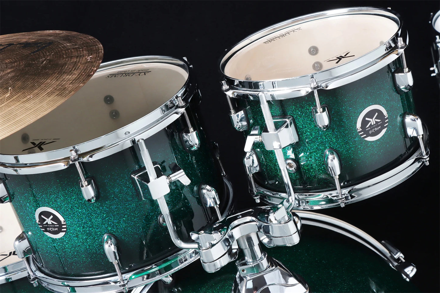 High quality Unisex Green gradient pro drum set cheap and good quality drum set