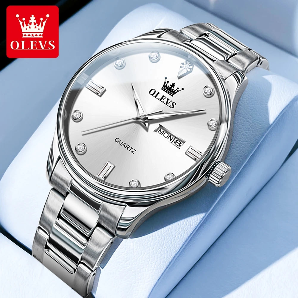 OLEVS 3621 Herrenuhr Original Einfache Marke Quarzuhr Wasserdicht Leuchtende Uhr Für Männer Sport Datum Woche Reloj Herren Geschenke