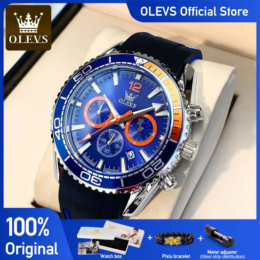 OLEVS Sport herren Uhr Große Zifferblatt Quarzuhr 30M Wasserdicht Schwimmen Nachtleuchtende Mode Uhren Für Männer Uhr Relogio masculino