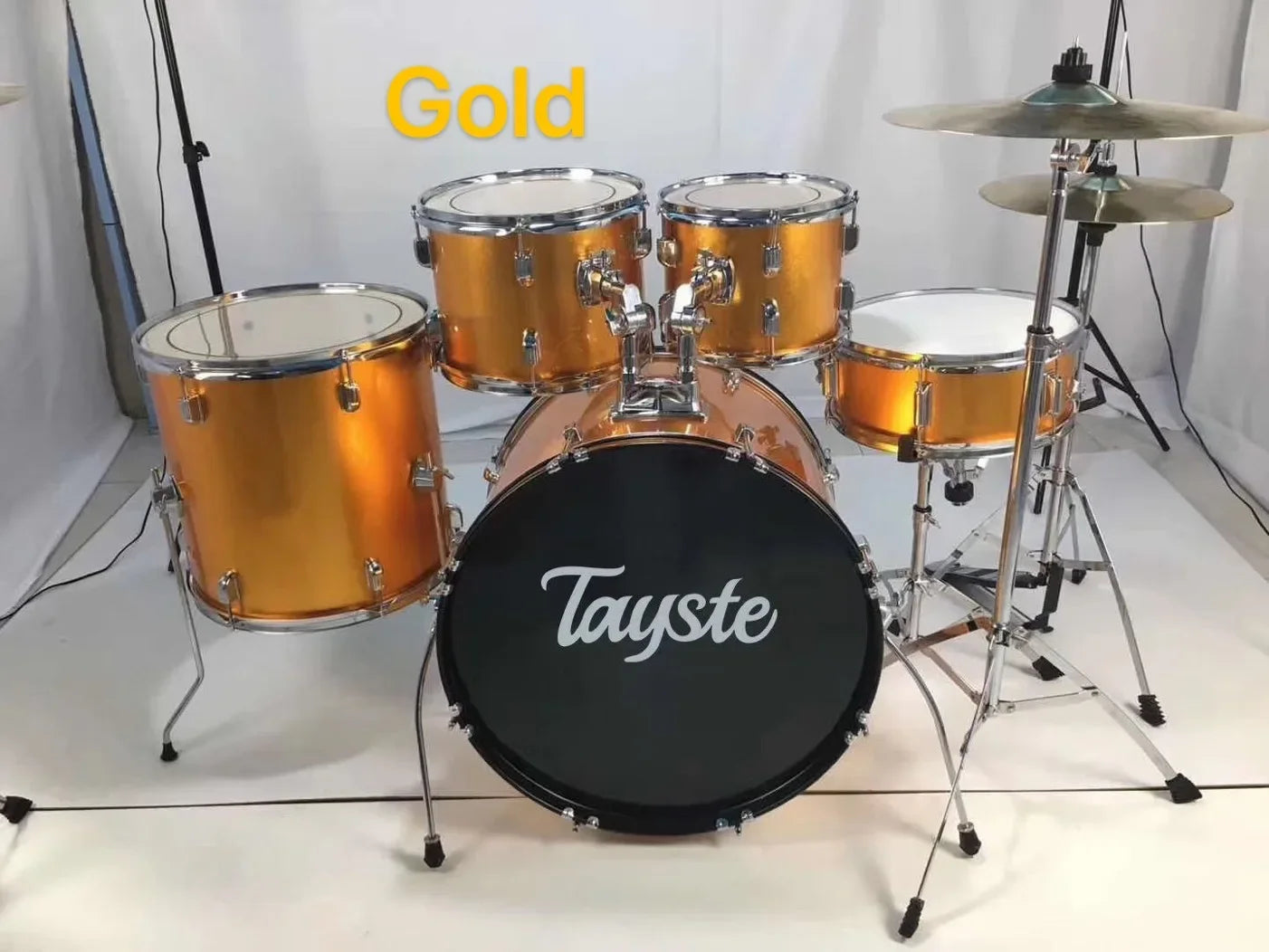 Großhandel Made in China Neuankömmling High-End-Drum-Set viele Farben 5 Toms 2 Becken Jazz Drum Kit